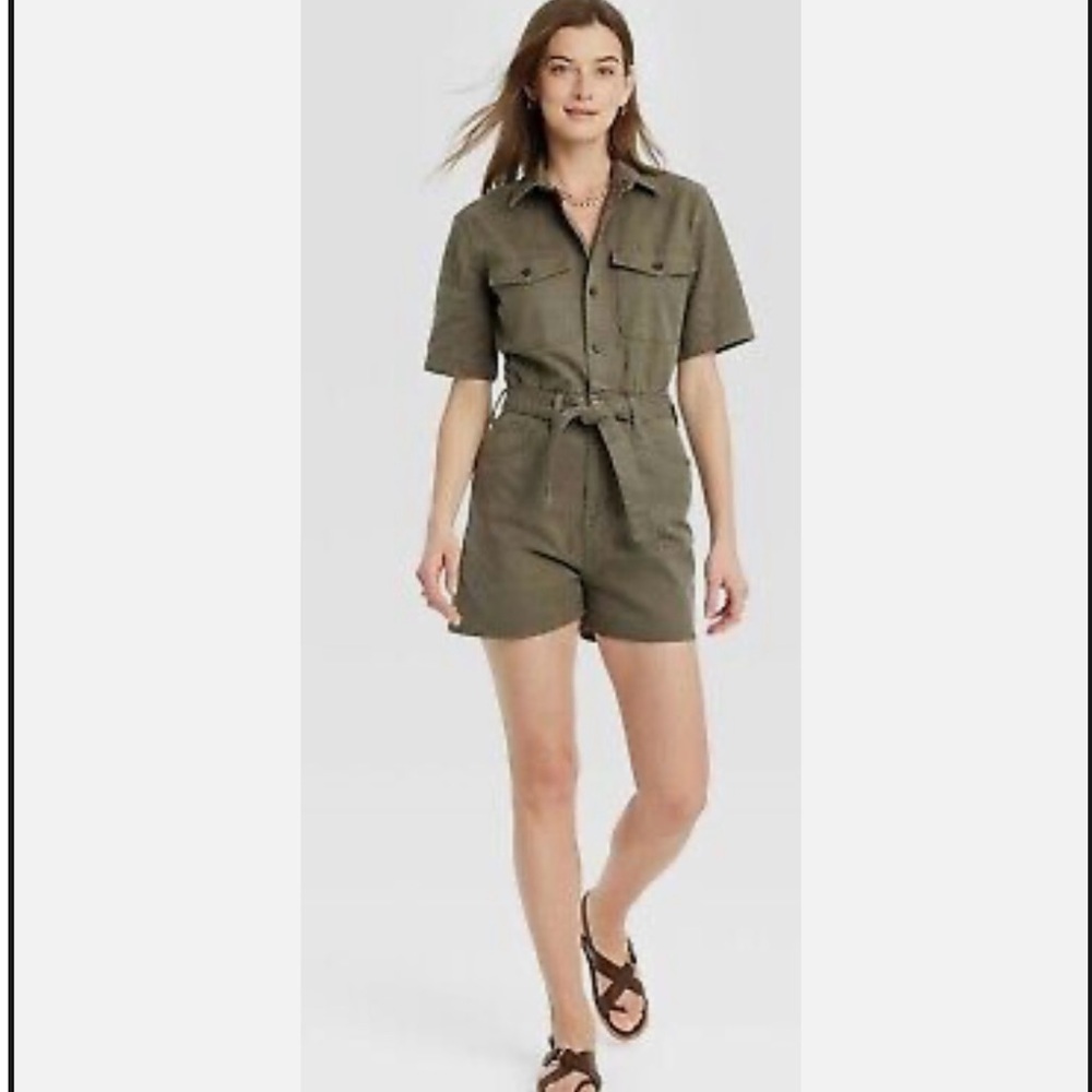 Universal Thread Olive Green Romper. Size 14